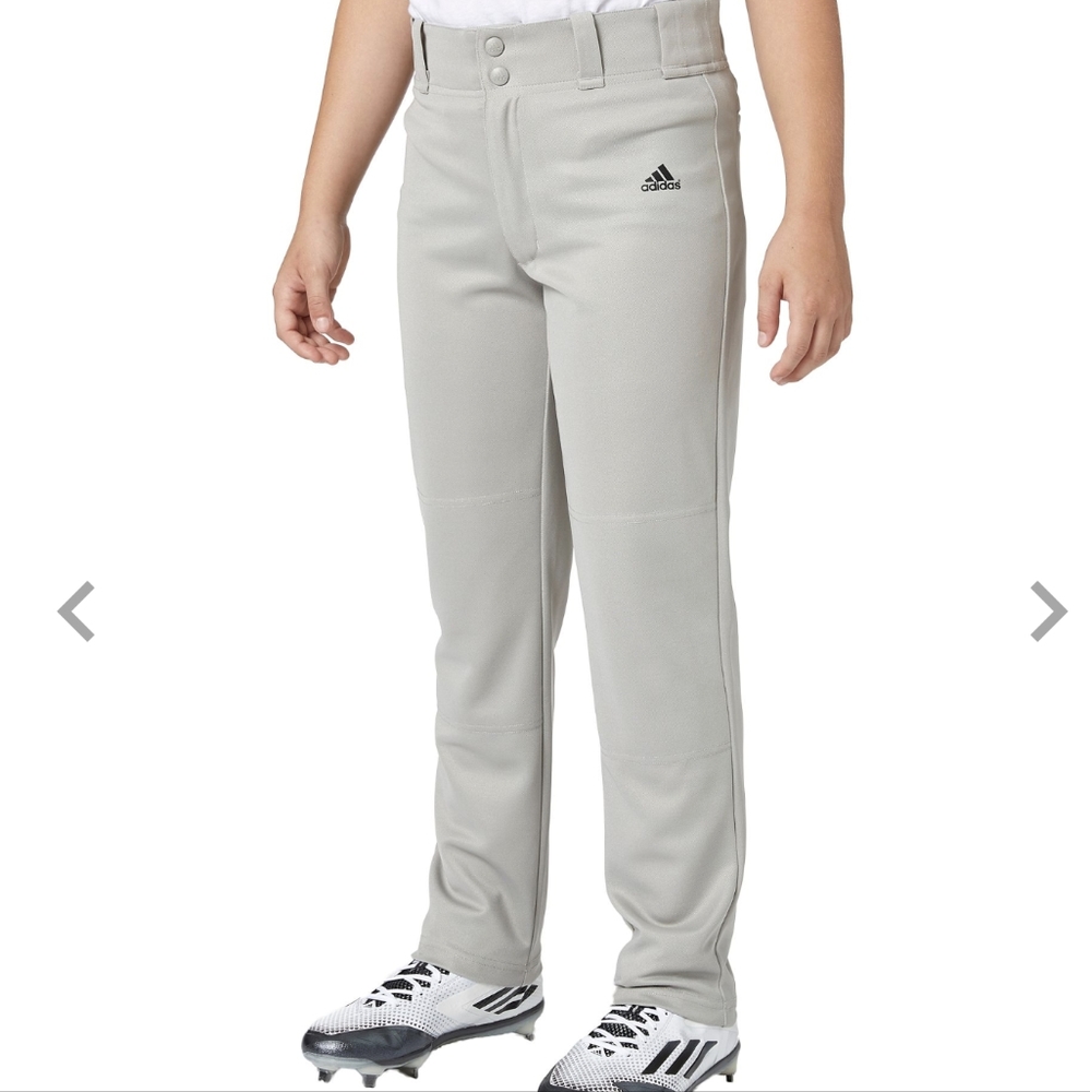 adidas Boys' Triple Stripe Open Bottom Baseball Pants Size XLarge